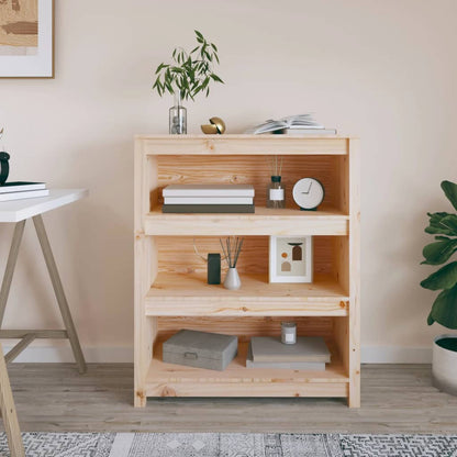 Book Cabinet 80X35X Solid Wood Pine
