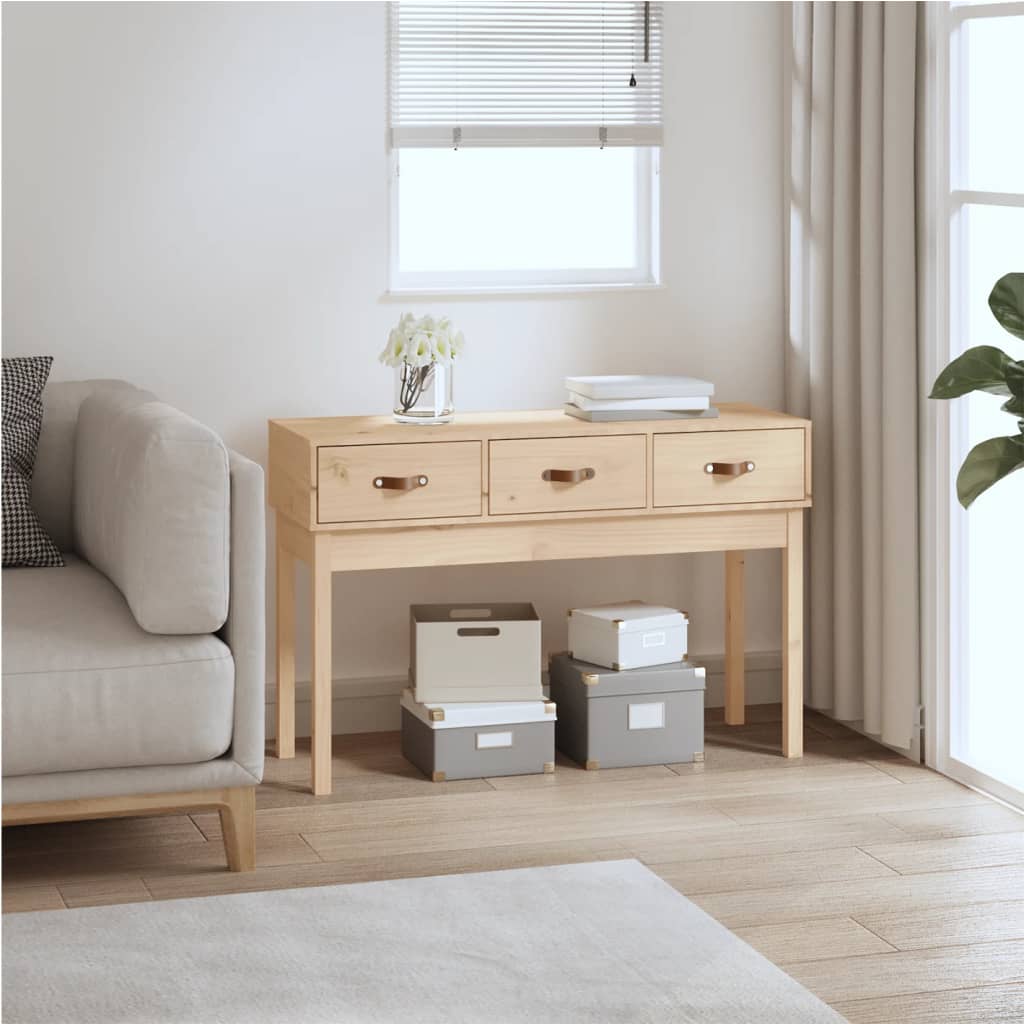 Console Table 76.5X40X75 Cm Solid Wood Pine