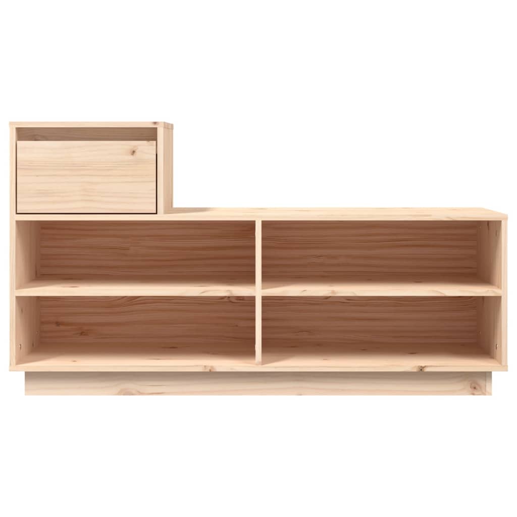 Shoe Cabinet 110X34X61 Cm Solid Wood Pine