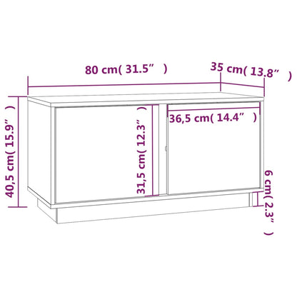 Tv Cabinet 80X35X40.5 Cm Solid Wood Pine