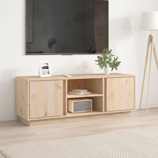 Tv Cabinet 110X35X40.5 Cm Solid Wood Pine