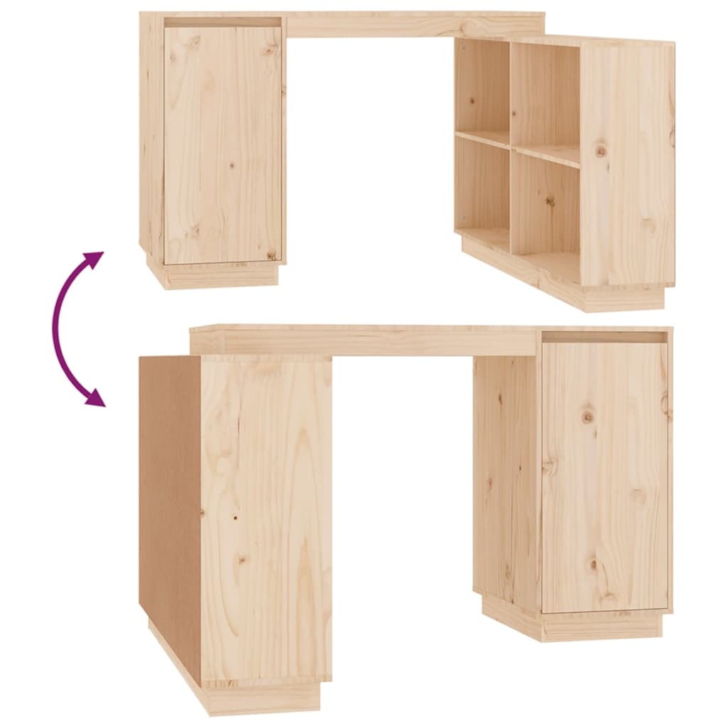 Desk 110X50X75 Cm Solid Wood Pine