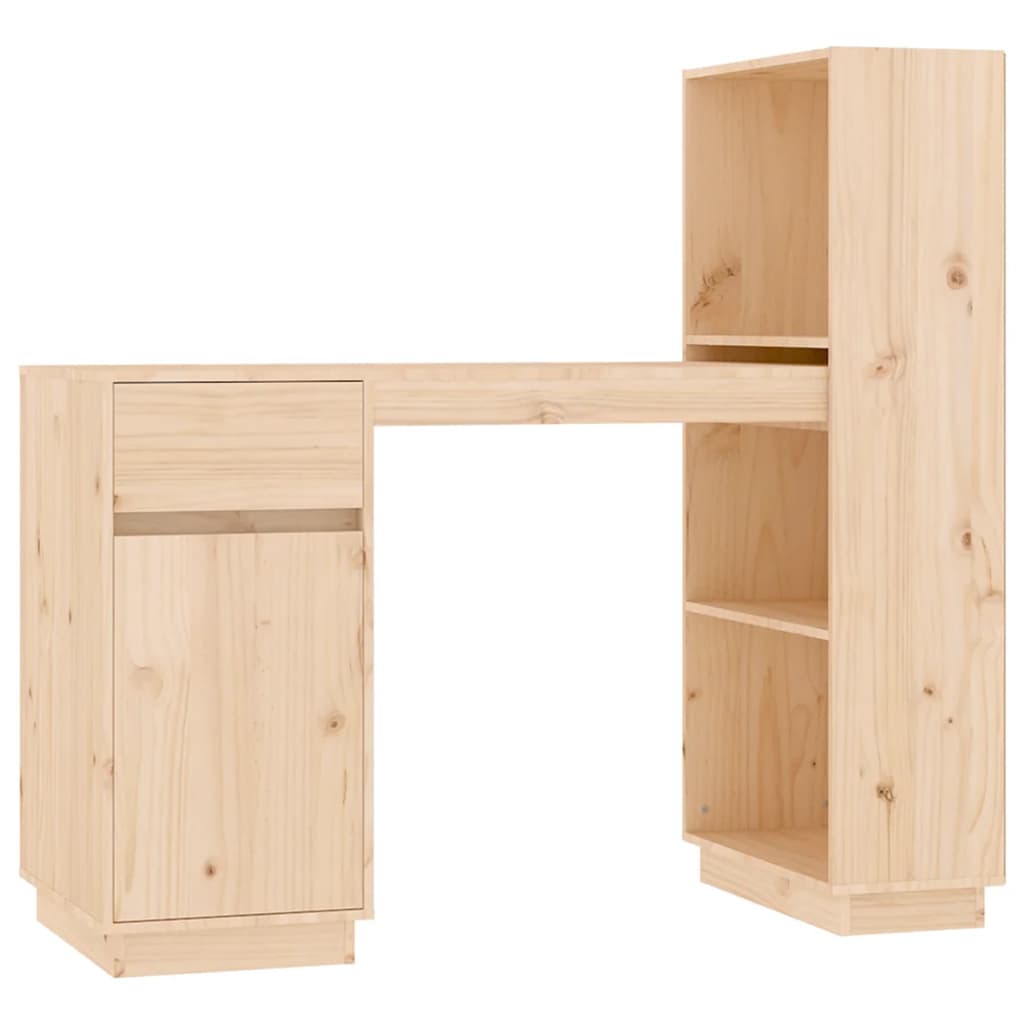 Desk 110X53X117 Cm Solid Wood Pine