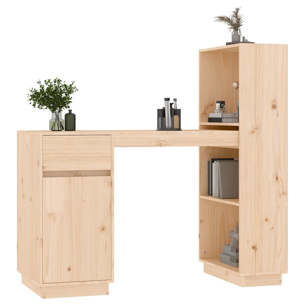 Desk 110X53X117 Cm Solid Wood Pine