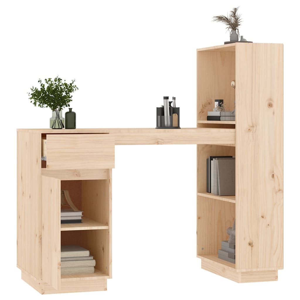 Desk 110X53X117 Cm Solid Wood Pine