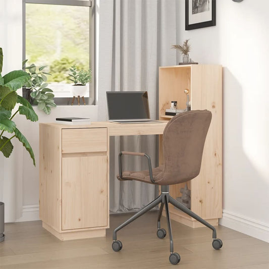 Desk 110X53X117 Cm Solid Wood Pine