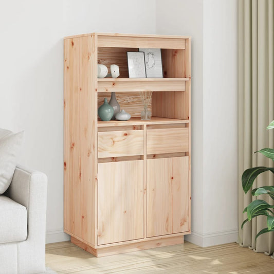 Highboard 60X40X116.5 Cm Solid Wood Pine