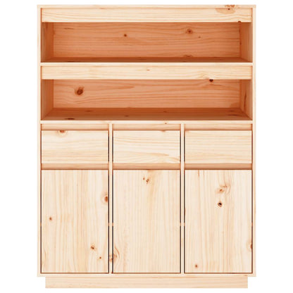 Highboard 89X40X116.5 Cm Solid Wood Pine