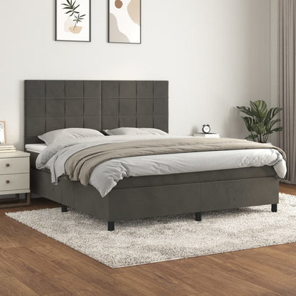 Box Spring Bed With Mattress 106X203 Cm Velvet
