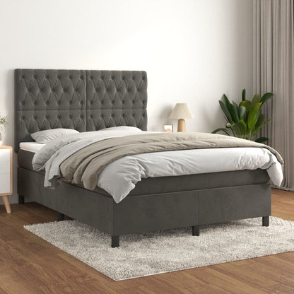 Box Spring Bed With Mattress 106X203 Cm Velvet