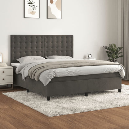 Box Spring Bed With Mattress 106X203 Cm Velvet