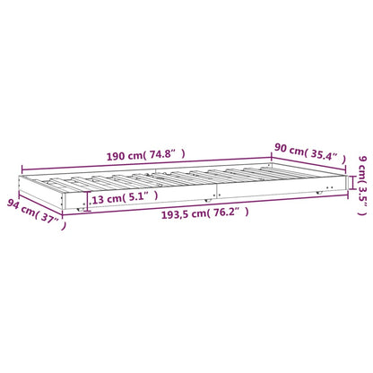 Bed Frame Without Mattress Solid Wood Pine