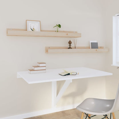 Wall Shelves 2 Pcs Solid Wood Pine