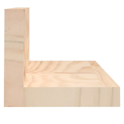 Wall Shelves 2 Pcs Solid Wood Pine