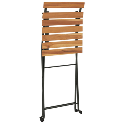 7 Piece Folding Bistro Set Solid Wood Acacia And Steel