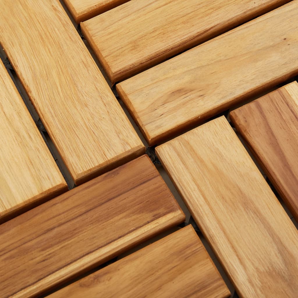 Decking Tiles 20 Pcs 30X30 Cm Solid Wood Teak
