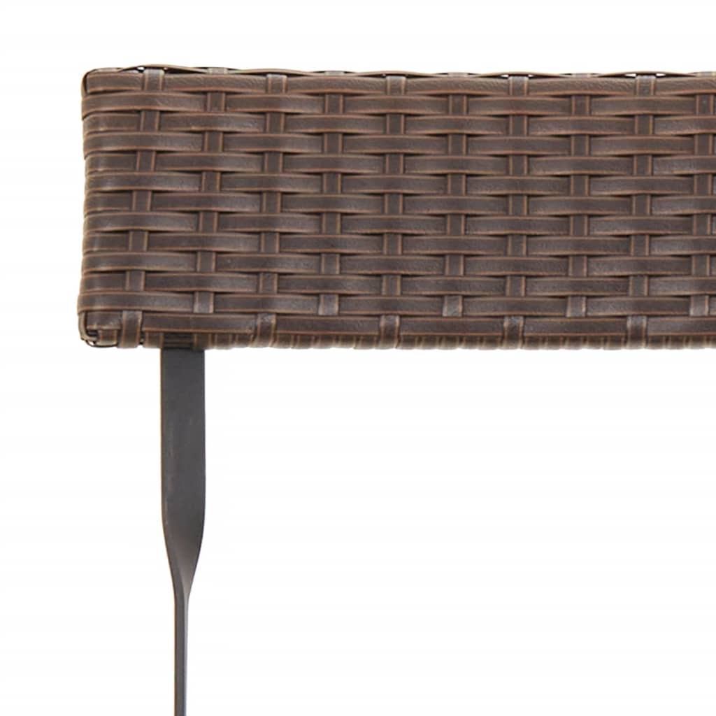 Folding Bistro Chairs 8 Pcs Poly Rattan And Steel