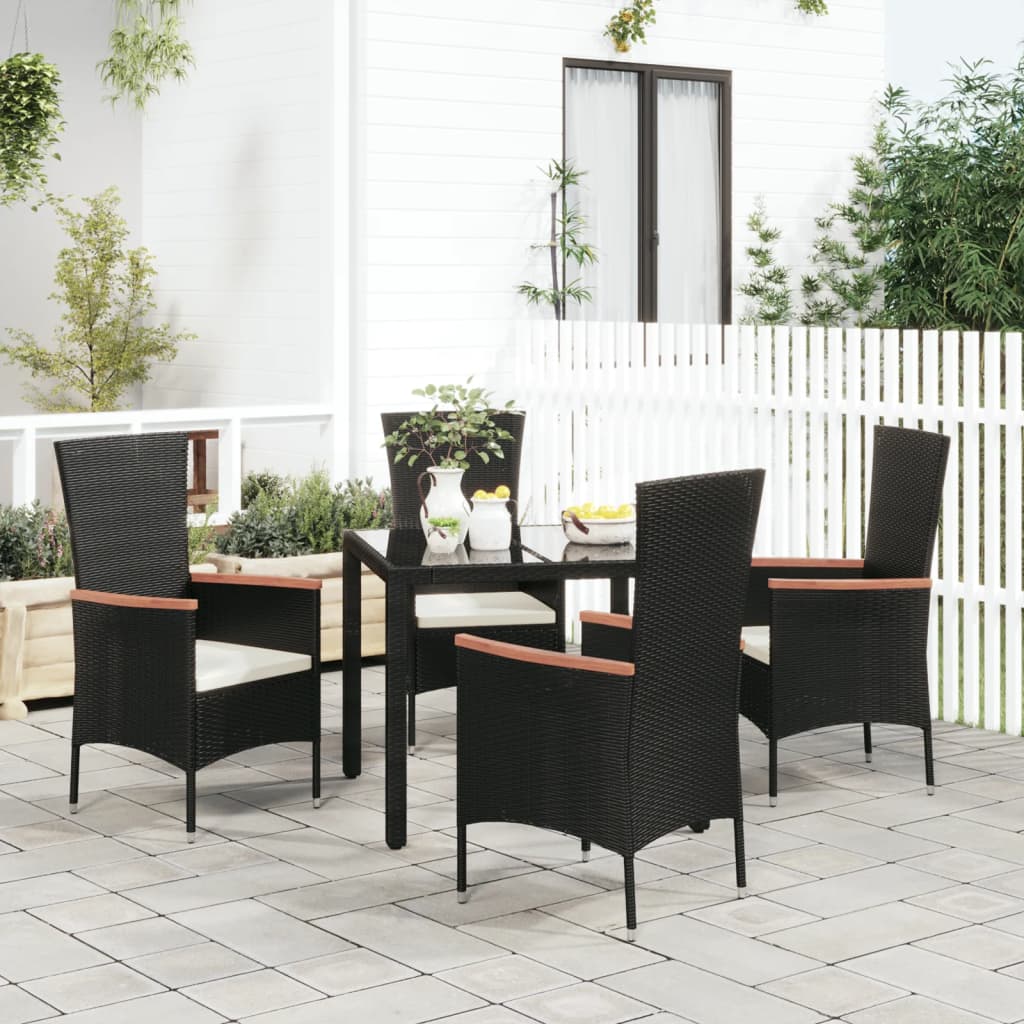 Garden Chairs With Cushions 4 Pcs Poly Rattan