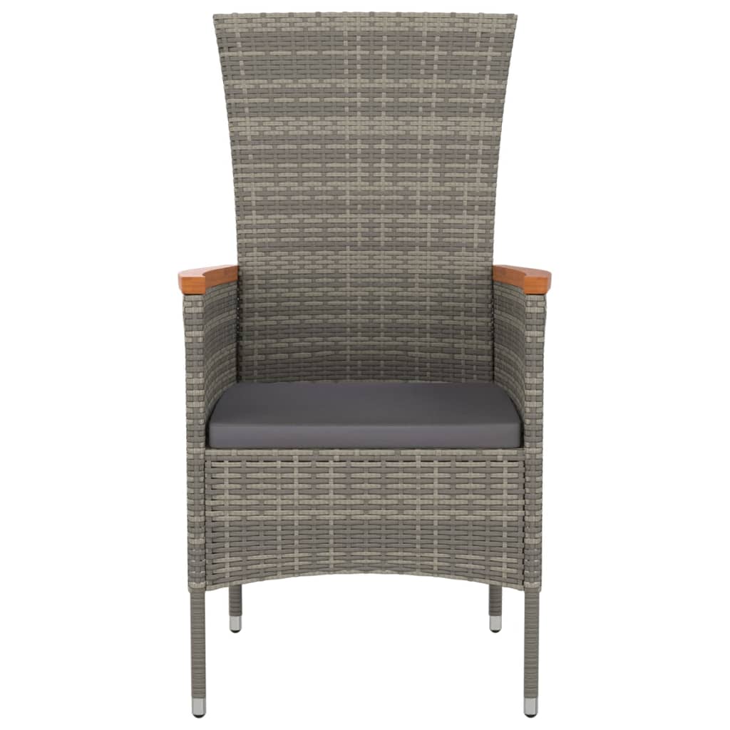 Garden Chairs With Cushions 4 Pcs Poly Rattan