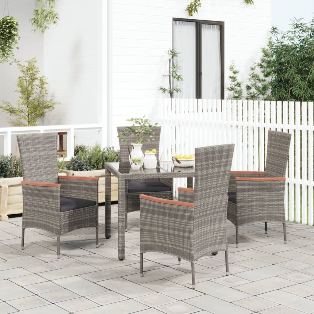 Garden Chairs With Cushions 4 Pcs Poly Rattan
