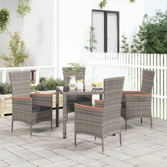 Garden Chairs With Cushions 4 Pcs Poly Rattan