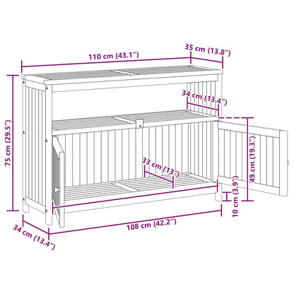 Garden Console Table Solid Wood Acacia