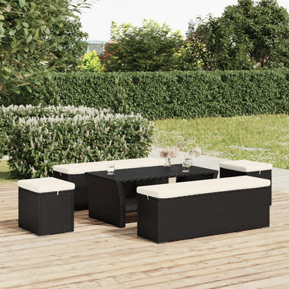 Ottoman Bench With Cushion 110X30X40 Cm Poly Rattan