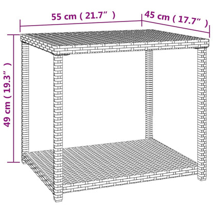 Side Table 55X45X49 Cm Poly Rattan