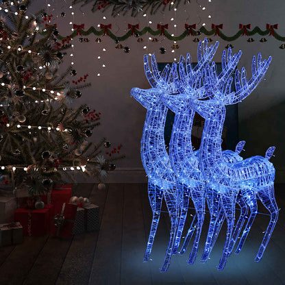 Acrylic Reindeer Christmas Decoration 140 Leds 120 Cm