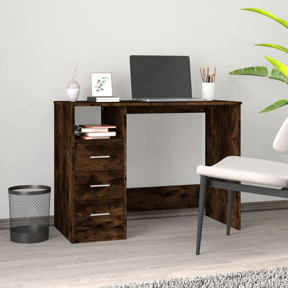 Desk With Drawers 102X50X76 Cm Engineered Wood