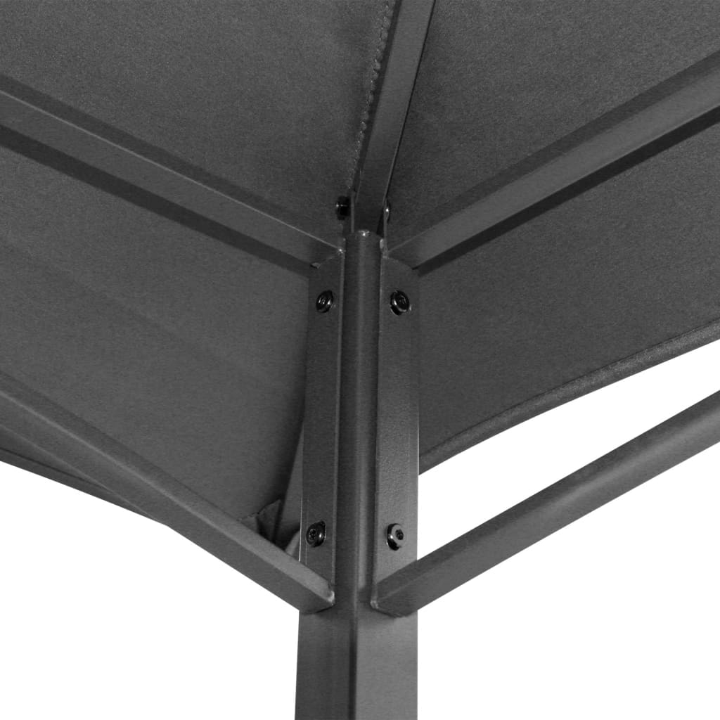 Bbq Gazebo With Side Shelves Anthracite 240X150X243 Cm Steel
