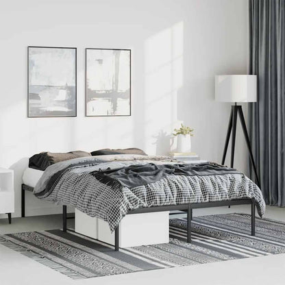 Metal Bed Frame Without Mattress With Footboard 183X203 Cm King