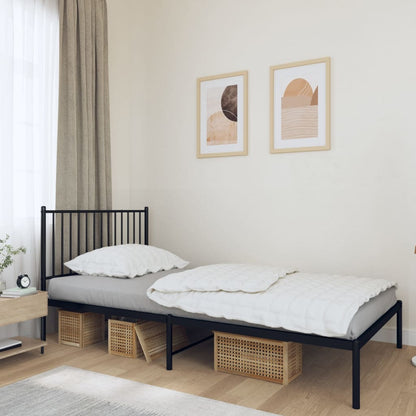 Metal Bed Frame Without Mattress With Footboard 183X203 Cm King
