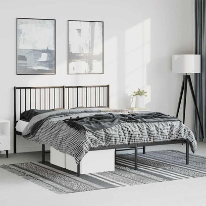 Metal Bed Frame Without Mattress With Footboard 183X203 Cm King