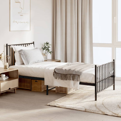 Metal Bed Frame Without Mattress With Footboard 183X203 Cm King