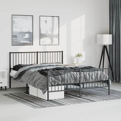 Metal Bed Frame Without Mattress With Footboard 183X203 Cm King