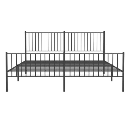 Metal Bed Frame Without Mattress With Footboard 183X203 Cm King