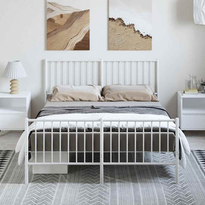 Metal Bed Frame Without Mattress With Footboard 183X203 Cm King