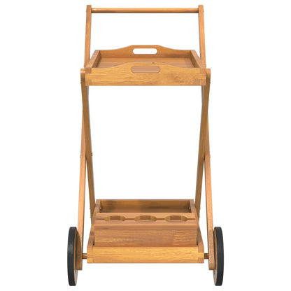 Tea Trolley 54X87X90 Cm Solid Wood Acacia