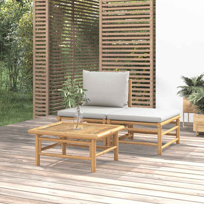 Garden Sofa With Cushions Bamboo