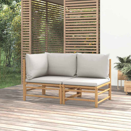 Garden Sofa With Cushions Bamboo