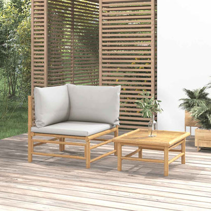 Garden Sofa With Cushions Bamboo