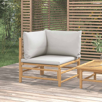 Garden Sofa With Cushions Bamboo