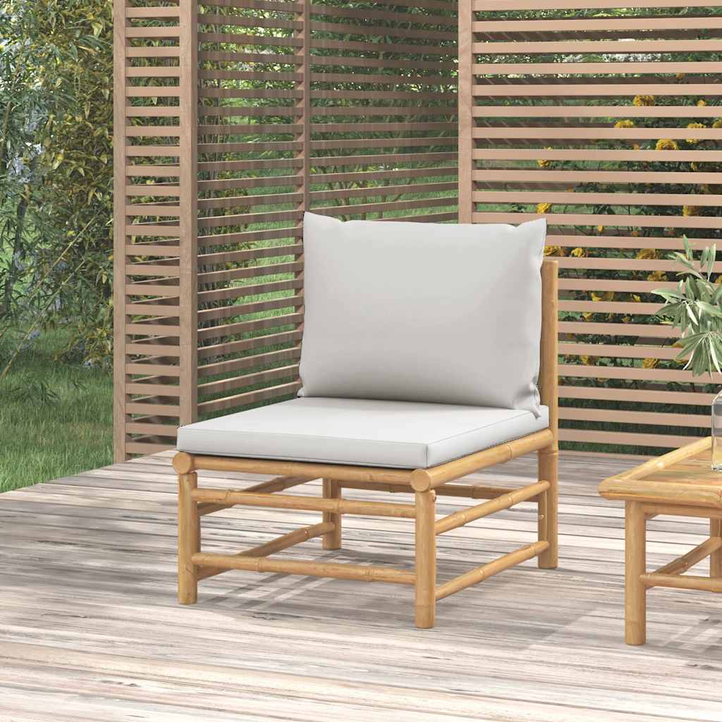 Garden Sofa With Cushions Bamboo