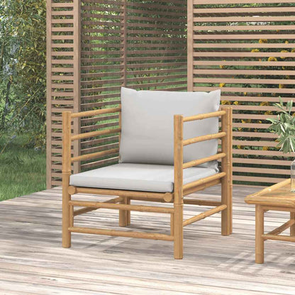 Garden Sofa With Cushions Bamboo