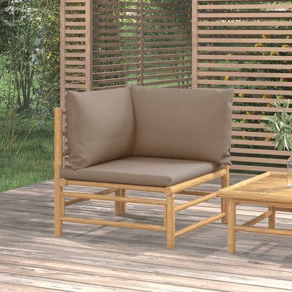 Garden Sofa With Cushions Bamboo