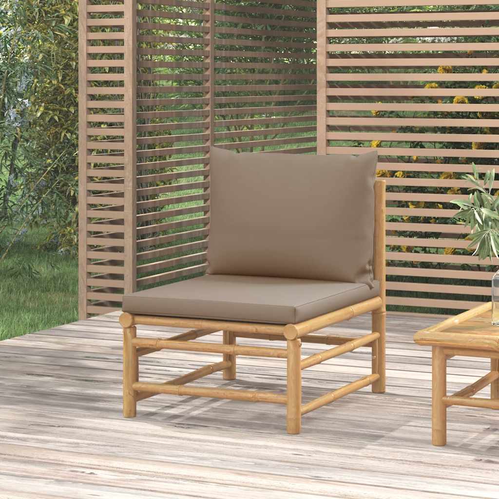 Garden Sofa With Cushions Bamboo