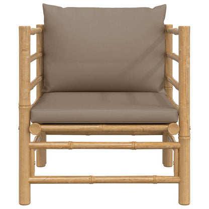 Garden Sofa With Cushions Bamboo
