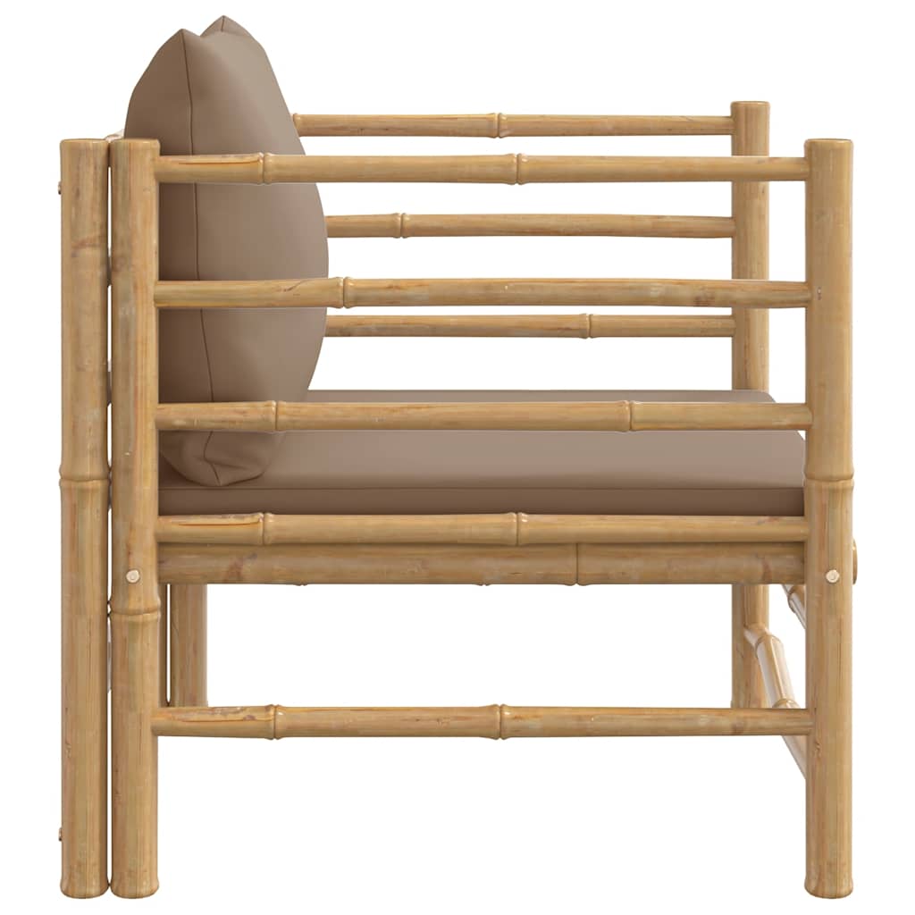 Garden Sofa With Cushions Bamboo