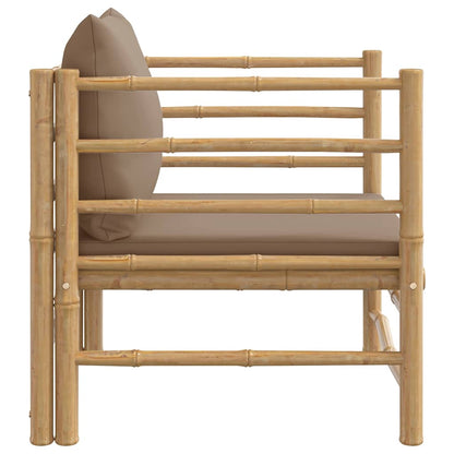 Garden Sofa With Cushions Bamboo